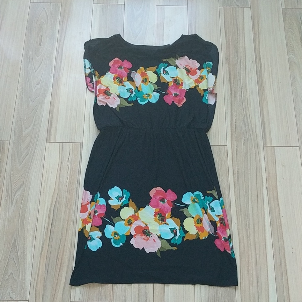 Watercolor print dress